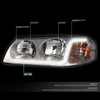 00-05 Chevy Impala LED DRL Headlights - Chrome Housing Amber Corner