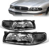 97-99 Buick LeSabre Headlights - Black Housing Clear Corner