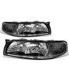 97-99 Buick LeSabre Headlights - Black Housing Clear Corner