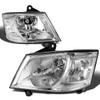 08-10 Dodge Grand Caravan Headlights - Chrome Housing Clear Corner