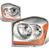 04-06 Dodge Durango Headlights - Chrome Housing Amber Corner