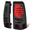 99-03 Chevy Silverado GMC Sierra 1500 2500 3500 LED C-Bar Tail Lights - Smoked