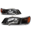 99-04 Honda Odyssey Headlights - Black Housing Amber Corner