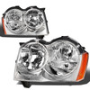 05-07 Jeep Grand Cherokee Headlights - Chrome Housing Amber Corner