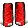 88-00 Chevy GMC C/K 1500 2500 3500 Suburban Tail Lights - Altezza Style - Red Housing