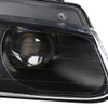96-99 Dodge Grand Caravan Chrysler Town & Country Voyager Headlights - Black Housing Amber Corner