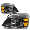 04-07 Ford Freestar Mercury Monterey Headlights - Black Housing Amber Corner