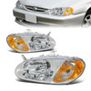 98-01 Kia Sephia Headlights - Chrome Housing Amber Corner