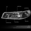 98-02 Lincoln Town Car Headlights - Black Housing Clear Corner