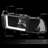 94-02 Dodge Ram 1500 2500 3500 LED DRL Headlights - Black Housing Clear Corner