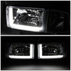 94-02 Dodge Ram 1500 2500 3500 LED DRL Headlights - Chrome Housing Clear Corner