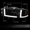 94-02 Dodge Ram 1500 2500 3500 LED DRL Headlights - Smoked Housing Amber Corner