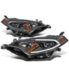 14-16 Toyota Corolla LED DRL Projector Headlights - Black Housing Amber Corner