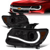 15-17 Chevy Colorado LED DRL Projector Headlights - Smoked Housing Amber Corner