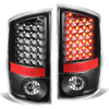 02-06 Dodge Ram 1500 2500 3500 LED Rear Brake Tail Lights - Black