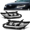 10-11 Toyota Camry Sequential LED Turn Signal Projector Headlights - Black Housing