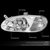 98-01 Kia Sephia Headlights - Chrome Housing Clear Corner