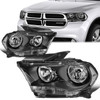 11-13 Dodge Durango Headlights - Black Housing Clear Corner