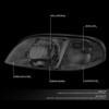99-03 Ford Windstar Headlights - Smoked Housing Clear Corner
