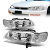 94-97 Honda Accord Headlights - Chrome Housing Clear Corner