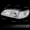 93-97 Toyota Corolla Headlights - Chrome Housing Clear Corner