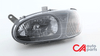 98-01 Kia Sephia Headlights - Black Housing Amber Corner