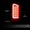 02-06 Dodge Ram 1500 2500 3500 LED C-Bar Rear Brake Tail Lights - Chrome