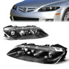 03-05 Mazda 6 Projector Headlights with Fog Lamps - Black Housing