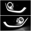 10-16 Hyundai Tucson LED DRL+Halo Ring Projector Headlights - Black Housing