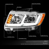 11-13 Jeep Grand Cherokee LED DRL+Turn Signal Projector Headlights - Chrome