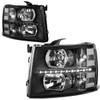 07-14 Chevy Silverado 1500 2500 3500 HD LED DRL Headlights - Black Housing Clear Corner