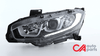 16-18 Honda Civic LED DRL Projector Headlights - Chrome Housing Clear Corner