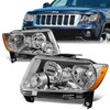 11-13 Jeep Grand Cherokee Headlights - Chrome Housing Amber Corner