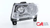 11-13 Jeep Grand Cherokee Headlights - Chrome Housing Clear Corner