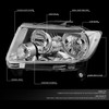 11-13 Jeep Grand Cherokee Headlights - Chrome Housing Clear Corner
