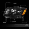 14-16 Jeep Grand Cherokee Pre-Facelift Projector Headlights - Black Housing Amber Corner