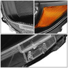 08-10 Toyota Highlander Headlights - Black Housing Amber Corner