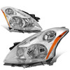 10-12 Nissan Altima Sedan Headlights - Chrome Housing Amber Corner