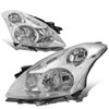 10-12 Nissan Altima Sedan Headlights - Chrome Housing Clear Corner