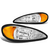 99-05 Pontiac Grand Am Headlights - Chrome Housing Amber Corner
