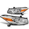 08-12 Honda Accord Coupe Projector Headlights - Chrome Housing Amber Corner