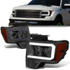 09-14 Ford F150 LED DRL Projector Headlights - Smoked Housing Amber Corner