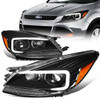 13-16 Ford Escape LED DRL Projector Headlights - Black Housing Amber Corner 13-16 Ford Escape LED DRL Projector Headlights - Black Housing Amber Corner