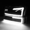 03-07 Chevy Silverado 1500 2500 3500 Avalanche LED DRL Headlights+Bumper Lamp - Tinted Housing