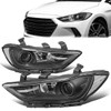17-18 Hyundai Elantra Projector Headlights - Black Housing Clear Corner 17-18 Hyundai Elantra Projector Headlights - Black Housing Clear Corner