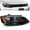 11-18 Volkswagen Jetta Sedan Right/Passenger Side Headlight - Black Housing - VW2503146