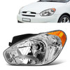 06-11 Hyundai Accent Left/Driver Side Headlight - Chrome Housing - HY2502144