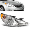 11-14 Hyundai Sonata Right/Passenger Side Projector Headlight - Chrome Housing - HY2503159