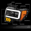 09-14 Ford F150 LED DRL+Arrow Turn Signal Projector Headlights - Black Housing Amber Corner