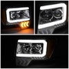 09-14 Ford F150 LED DRL+Arrow Turn Signal Projector Headlights - Chrome Housing Amber Corner